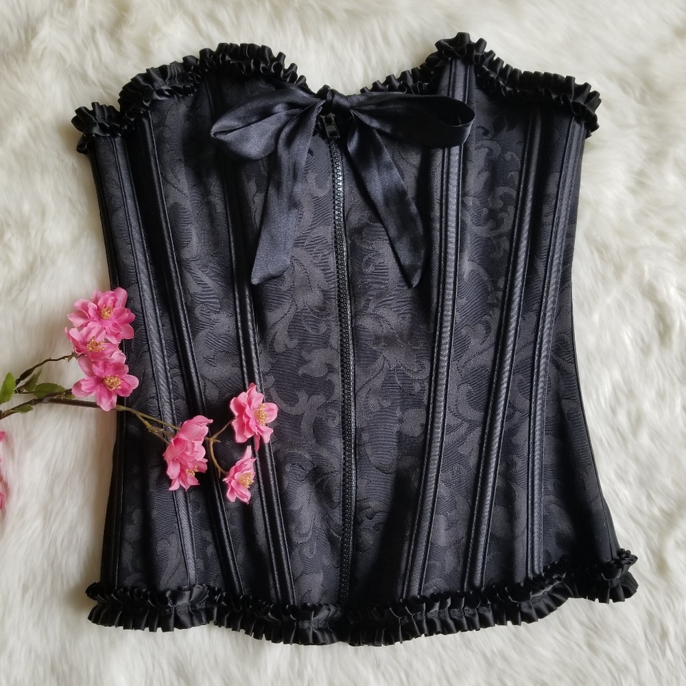 Blackheart Zip Front Sweetheart Corset